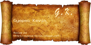 Gyepes Kevin névjegykártya